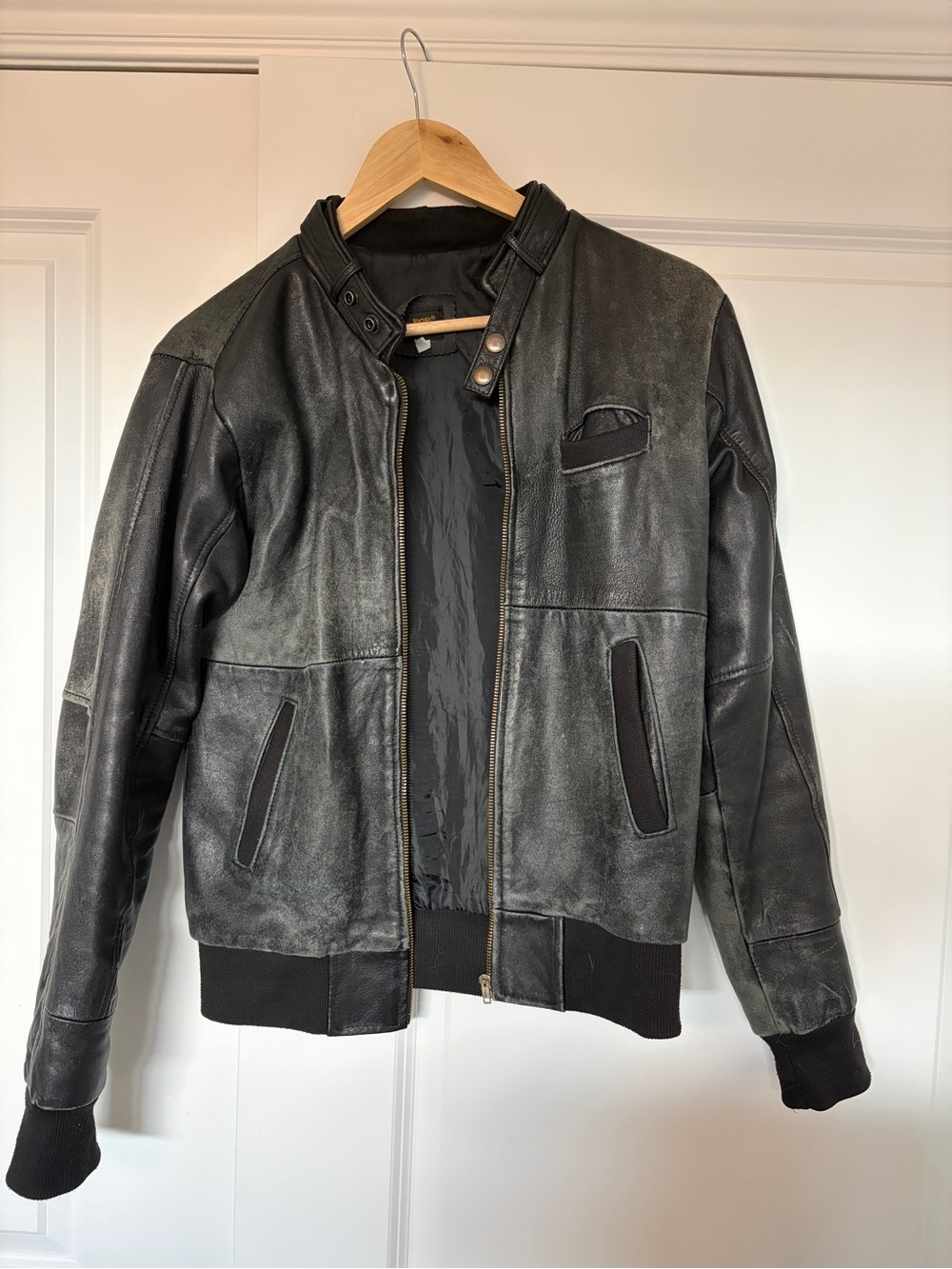 Pop London size 36 leather bomber jacket